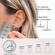 Charger l'image dans la galerie, Silver 925 Sterling Silver Small Hoop Earrings for Women