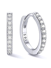 Charger l'image dans la galerie, Silver 925 Sterling Silver Small Hoop Earrings for Women