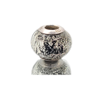 Load image into Gallery viewer, Wavy Black Murano Glass Ocean Charm