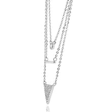 Charger l'image dans la galerie, Silver Layered Necklace 3 Pendants with Micro set Cubic Zirconia