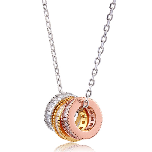 【threetimes】24FW tht bold ring necklace Gold Tone Ring Pendant Necklace - TK Maxx UK