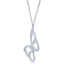Charger l'image dans la galerie, Silver Butterfly Necklace with CZ1
