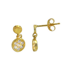 Charger l&#39;image dans la galerie, Sterling Silver Gold Plate Dangling Earrings
