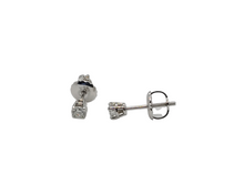 Charger l&#39;image dans la galerie, White Gold Diamond Solitaire Stud Earrings
