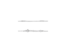 Charger l&#39;image dans la galerie, Sterling Silver with Rhodium 8 Sided Snake Chain with 1.5 mm Beads Anklet
